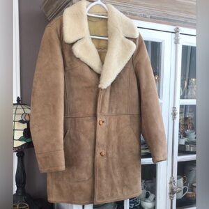 Lambskin Tan Shearling Coat, 38